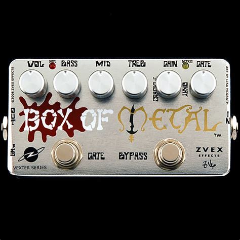 box of metal zvex|ZVex Effects Vexter Box of Metal Distortion Guitar Effects Pedal.